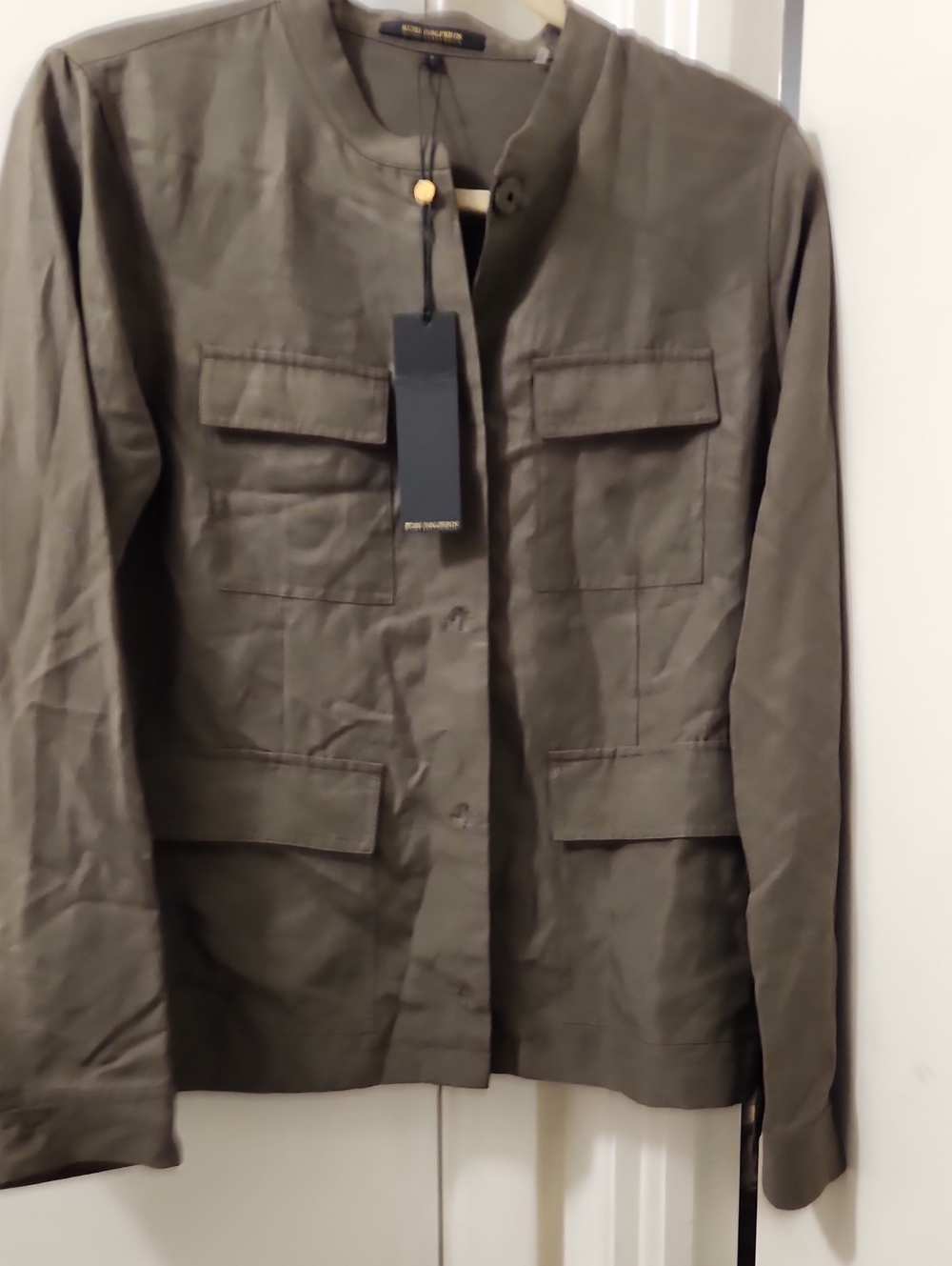 Kobi Halperin Olive Starla Jacket with Flap Pockets